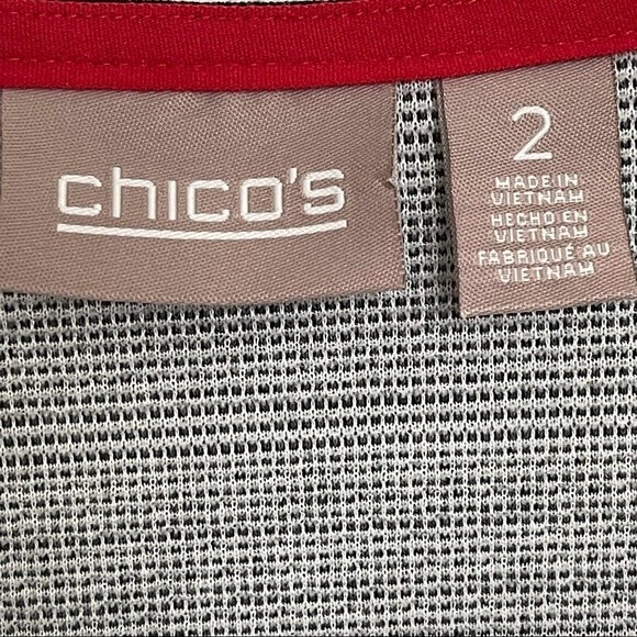 Chico’s 2 Knit Jacket Snap Buttons Black Dark Academia Chic Sophisticated Size L - Picture 2 of 15